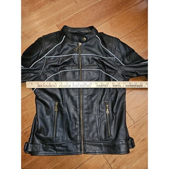 Bilt Women's Leather Padded Biker Motorcycle Jacket Size Large - Picture 14 of 16